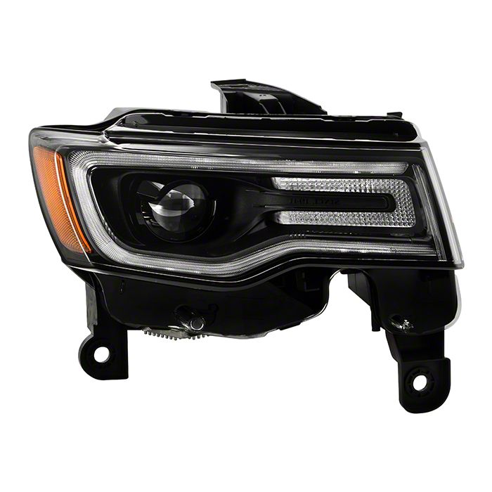 Jeep Grand Cherokee OEM Style Headlight; Chrome Housing; Clear Lens