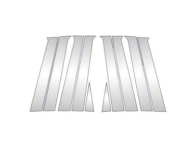 Door Pillar Post Trim; Chrome (05-10 Jeep Grand Cherokee WK)