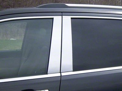Pillar Post Trim; Stainless Steel; 4-Piece (11-21 Jeep Grand Cherokee WK2)