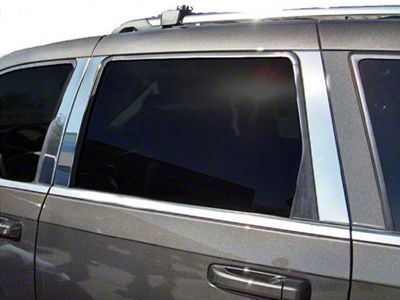 Pillar Post Trim; Stainless Steel; 6-Piece (05-10 Jeep Grand Cherokee WK)