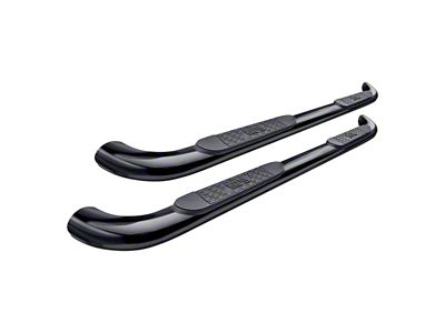 Platinum 4-Inch Oval Side Step Bars; Black (11-17 Jeep Grand Cherokee WK2 w/o Factory Skirt Cladding)