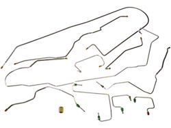 Pre-Bent Brake Line Kit; Stainless Steel (95-96 Jeep Grand Cherokee ZJ)