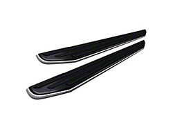 Premium Running Boards; Black with Stainless Steel Trim (11-26 Jeep Grand Cherokee WK2 & WL, Excluding Limited X, High Altitude, Summit, SRT, SRT8, Trackhawk & Trailhawk)