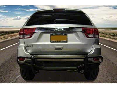 Rear Bumper Guard; Double Tube; Black (05-10 Jeep Grand Cherokee WK)