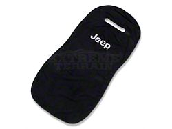 Seat Cover with Jeep Letters; Black (Universal; Some Adaptation May Be Required)