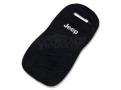 Seat Cover with Jeep Letters; Black (Universal; Some Adaptation May Be Required)