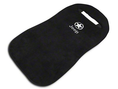 Seat Cover with Jeep Star; Black (Universal; Some Adaptation May Be Required)