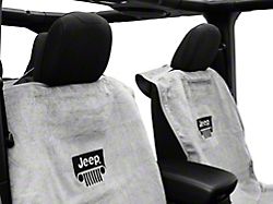 Seat Towel with Jeep Grille; Gray (Universal; Some Adaptation May Be Required)