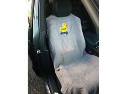 Seat Towel with Jeep Duck Logo; Gray (Universal; Some Adaptation May Be Required)