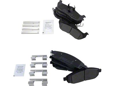 Semi-Metallic Brake Pads; Front and Rear (05-10 Jeep Grand Cherokee WK, Excluding SRT8)