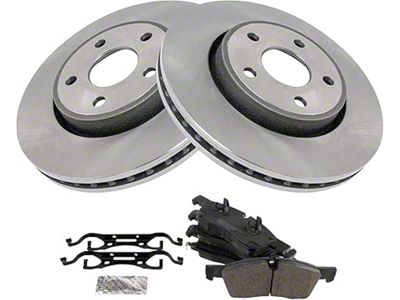 Semi-Metallic Brake Rotor and Pad Kit; Front (11-16 Jeep Grand Cherokee WK2 w/ Solid Rear Rotors & w/o Heavy Duty Brakes, Excluding SRT & SRT8)