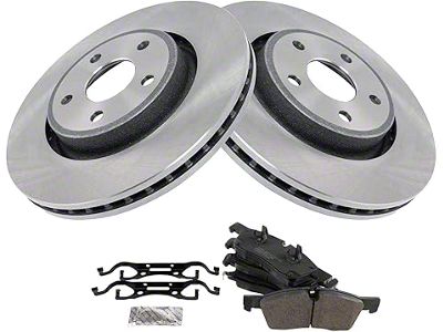 Semi-Metallic Brake Rotor and Pad Kit; Front (11-16 Jeep Grand Cherokee WK2 w/ Solid Rear Rotors & Heavy Duty Brakes, Excluding SRT & SRT8)