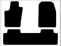 Sport Touring Cutpile Front and Rear Floor Mats; Black (11-15 Jeep Grand Cherokee WK2 w/o Passenger Side Grommets)