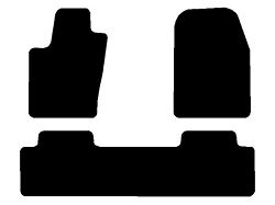 Sport Touring Cutpile Front and Rear Floor Mats; Black (11-15 Jeep Grand Cherokee WK2 w/ 2 Passenger Side Grommets)