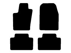 Sport Touring Cutpile Front and Rear Floor Mats; Black (16-21 Jeep Grand Cherokee WK2)