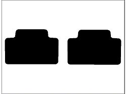 Sport Touring Cutpile Rear Floor Mats; Black (11-21 Jeep Grand Cherokee WK2)