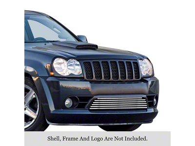 Stainless Steel Billet Lower Bumper Grille Overlay; Polished (09-10 Jeep Grand Cherokee WK SRT8)