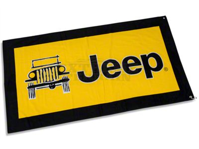 Towel2Go Seat Cover with Jeep and Grille Logo; Yellow (Universal; Some Adaptation May Be Required)