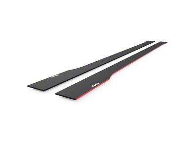 V7R Side Skirt Splitters; Forged Carbon Fiber Vinyl (17-21 Jeep Grand Cherokee WK2)