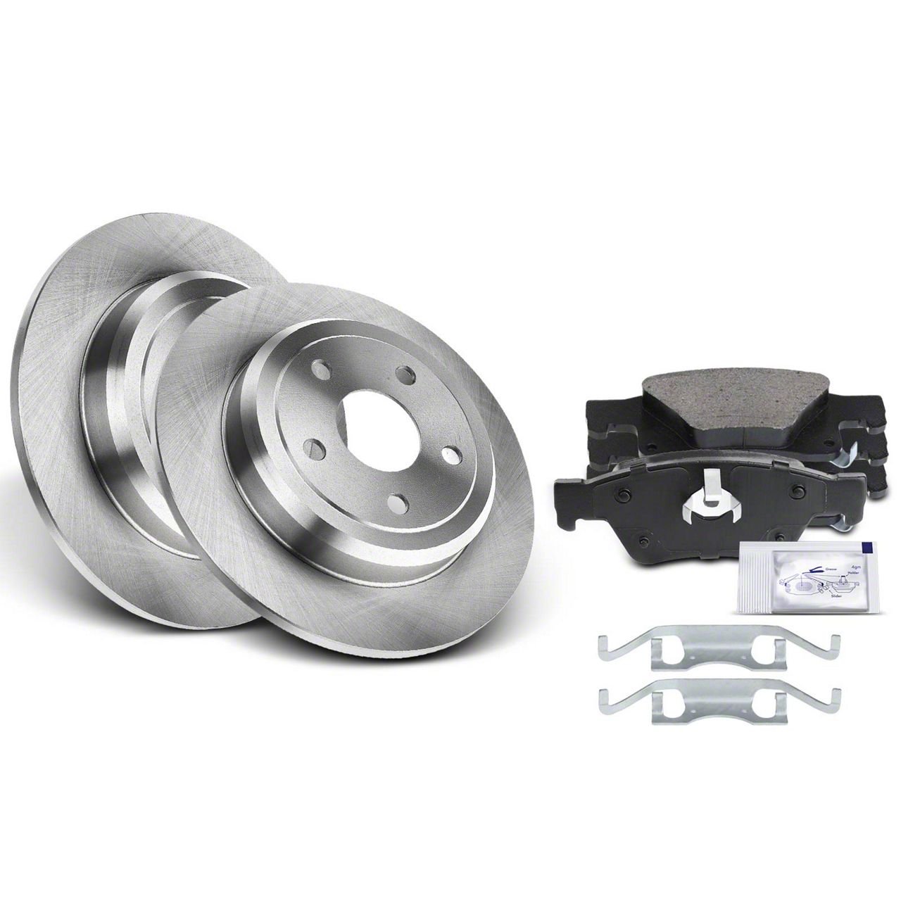 Jeep Grand Cherokee Vented Brake Rotor and Pad Kit; Rear (11