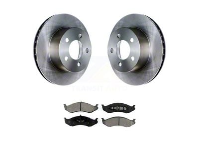 Vented Brake Rotor and Semi-Metallic Pad Kit; Front (93-98 Jeep Grand Cherokee ZJ)
