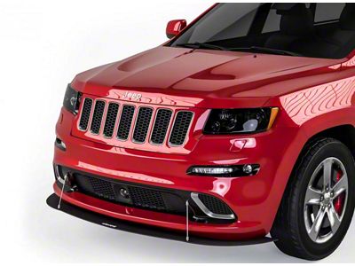 VZ Front Bumper Lip Splitter; Gloss Black Vinyl (12-19 Jeep Grand Cherokee WK2 SRT, SRT8)
