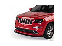 VZ Front Bumper Lip Splitter; Matte Black Vinyl (12-19 Jeep Grand Cherokee WK2 SRT, SRT8)