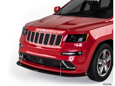 VZ Front Bumper Lip Splitter; Textured Black (12-19 Jeep Grand Cherokee WK2 SRT, SRT8)