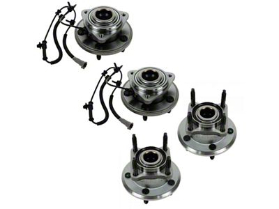 Wheel Bearing and Hub Assembly Set; Front and Rear (05-10 Jeep Grand Cherokee WK)