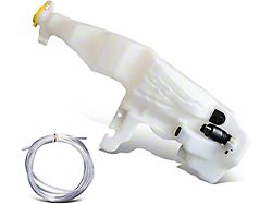 Windshield Washer Reservoir Tank Bottle with Level Sensor and Fluid Pump (11-15 Jeep Grand Cherokee WK2 w/ Headlight Washer)