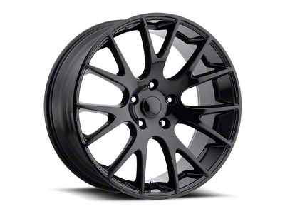 Hellcat Replica Gloss Black Wheel; 22x10; 45mm Offset (99-04 Jeep Grand Cherokee WJ)