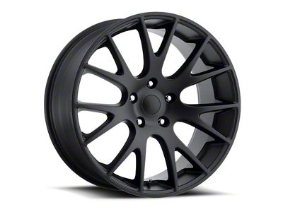 Hellcat Replica Satin Black Wheel; 22x10; 45mm Offset (99-04 Jeep Grand Cherokee WJ)