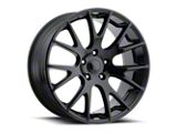 Hellcat Replica Gloss Black Wheel; Rear Only; 20x10; 45mm Offset (05-10 Jeep Grand Cherokee WK)
