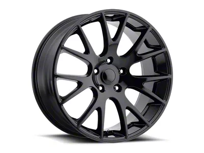 Hellcat Replica Gloss Black Wheel; 20x10; 45mm Offset (05-10 Jeep Grand Cherokee WK)