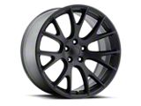 Hellcat Replica Satin Black Wheel; 22x9; 30mm Offset (11-21 Jeep Grand Cherokee WK2)