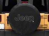 Jeep Licensed by TruShield Outline Logo Spare Tire Cover (66-18 Jeep CJ5, CJ7, Wrangler YJ, TJ & JK)