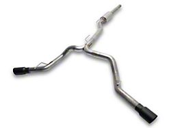 Jeep Licensed by RedRock Dual Exhaust System with Black Tips; Rear Exit (20-26 3.6L Jeep Gladiator JT)