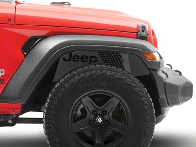 Jeep Licensed by RedRock Aluminum Inner Fender Liners; Front (18-25 Jeep Wrangler JL)