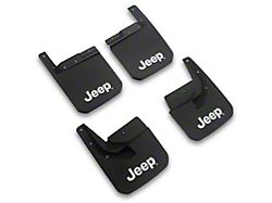 Jeep Licensed by RedRock Custom Molded Mud Guards; Front and Rear (18-25 Jeep Wrangler JL)