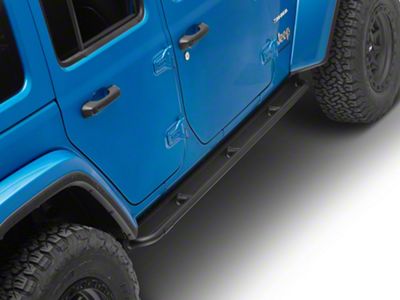 Jeep Licensed by RedRock Enhanced Rubi Rails; Textured Black (18-25 Jeep Wrangler JL 4-Door)