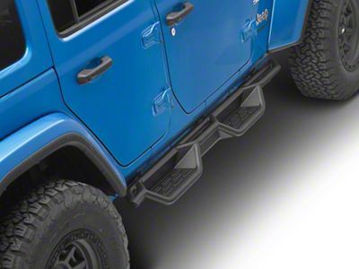 Jeep Licensed by RedRock HD Drop Side Step Bars (18-25 Jeep Wrangler JL 4-Door)