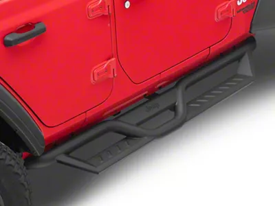 Jeep Licensed by RedRock HD Drop Side Step Bars (18-25 Jeep Wrangler JL 4-Door)