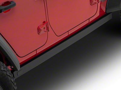 Jeep Licensed by RedRock Rubi Rails; Textured Black (18-25 Jeep Wrangler JL 4-Door)