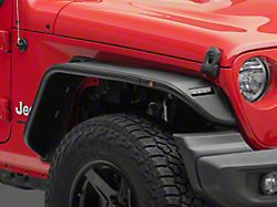 Jeep Licensed by RedRock Tubular Fender Flares with LED DRL and Marker Lights; Front (18-25 Jeep Wrangler JL)