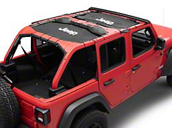 Jeep Licensed by TruShield Mesh Sun Shade; Front and Rear; Black (18-23 Jeep Wrangler JL 4-Door)