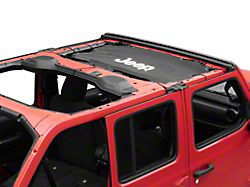 Jeep Licensed by TruShield Mesh Sun Shade; Front; Black (18-23 Jeep Wrangler JL)