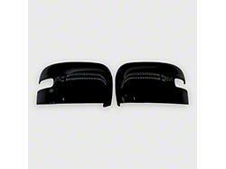 Chrome Delete Mirror Covers; Gloss Black (15-23 Jeep Renegade BU)