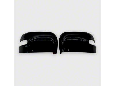 Chrome Delete Mirror Covers; Gloss Black (15-23 Jeep Renegade BU)