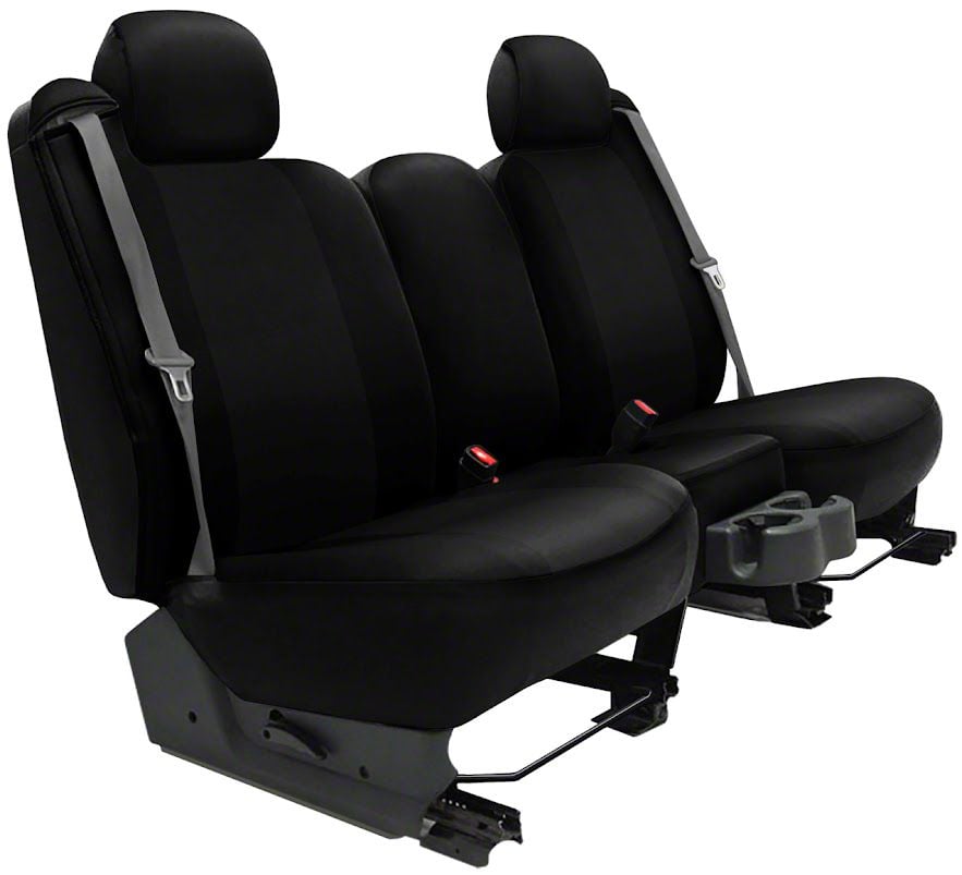 Jeep Renegade Neosupreme Custom 1st Row Bucket Seat Covers; Black/Black