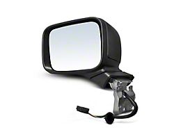 Powered Heated Manual Folding Mirror with Turn Signal; Smooth Black; Driver Side (15-23 Jeep Renegade BU)